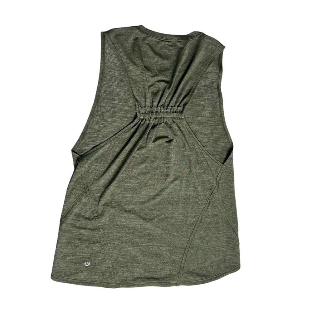 Lululemon In A Cinch Tank Heathered Fatigue Green Tank - Picture 4 of 7